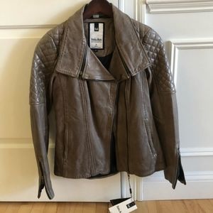 Leather Bomber Jacket NWT